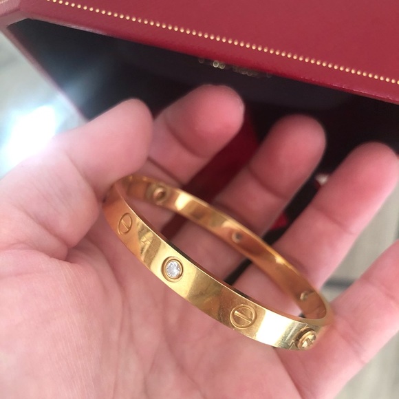 Authentic Cartier Love Bracelet with diamonds 17” - Picture 2 of 5